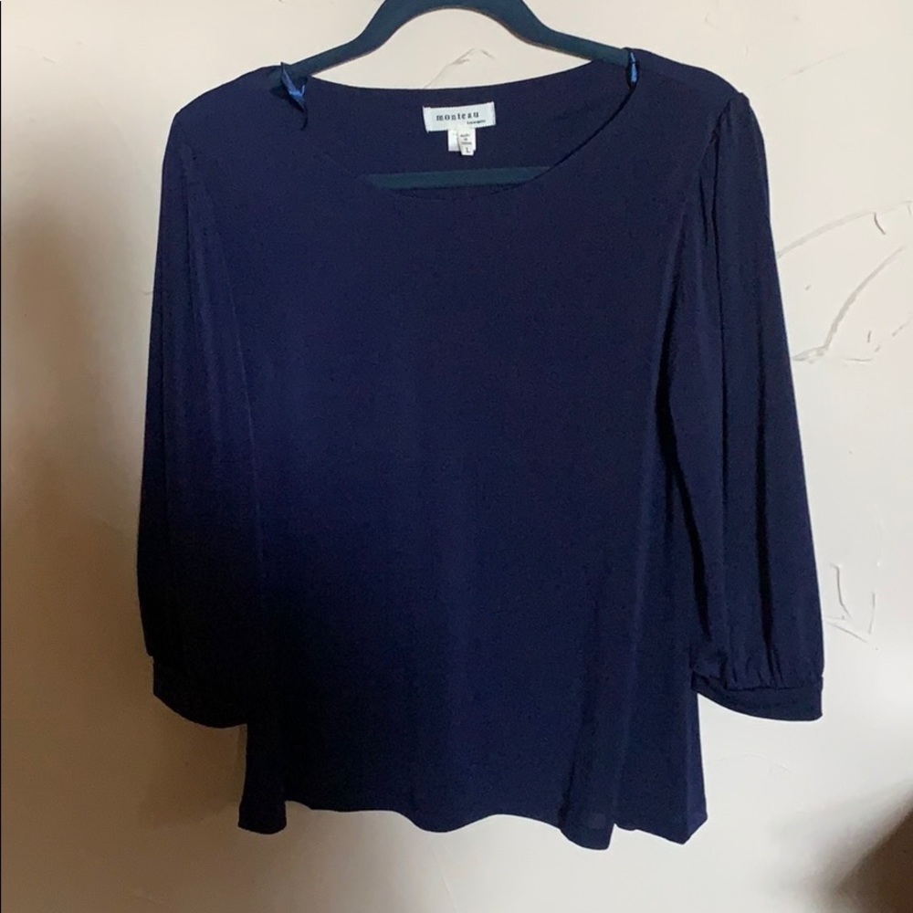 Monteau Navy Blue Blouse